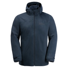 Jack Wolfskin Kurtka zimowa Taubenberg 3w1 (wodoodporna i wiatroszczelna, wewnętrzna kurtka polarowa) granatowa męska